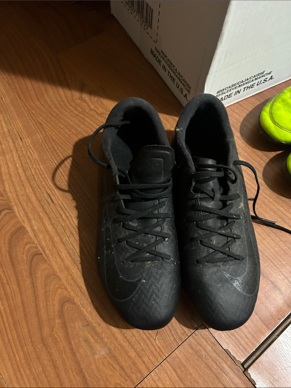 Black Athletic Soccer Cleats